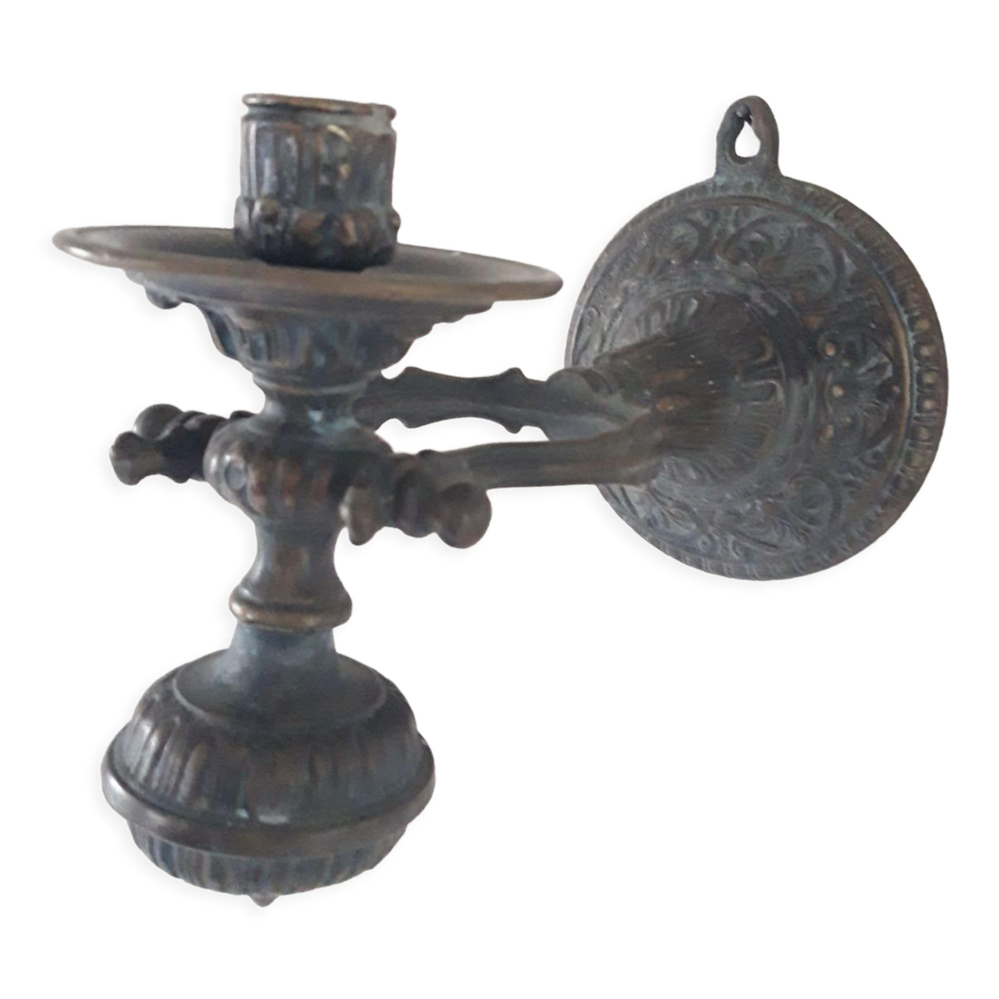 Bronze pendulum candle holder