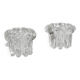 Duo of small crystal candlesticks