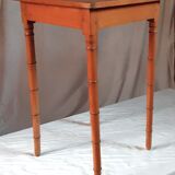 Old bamboo table in beech
