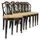 6 Hepplewhite Chairs (English circa 1780)