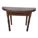 Table demi lune en noyer massif louis philippe du xix ème siecle