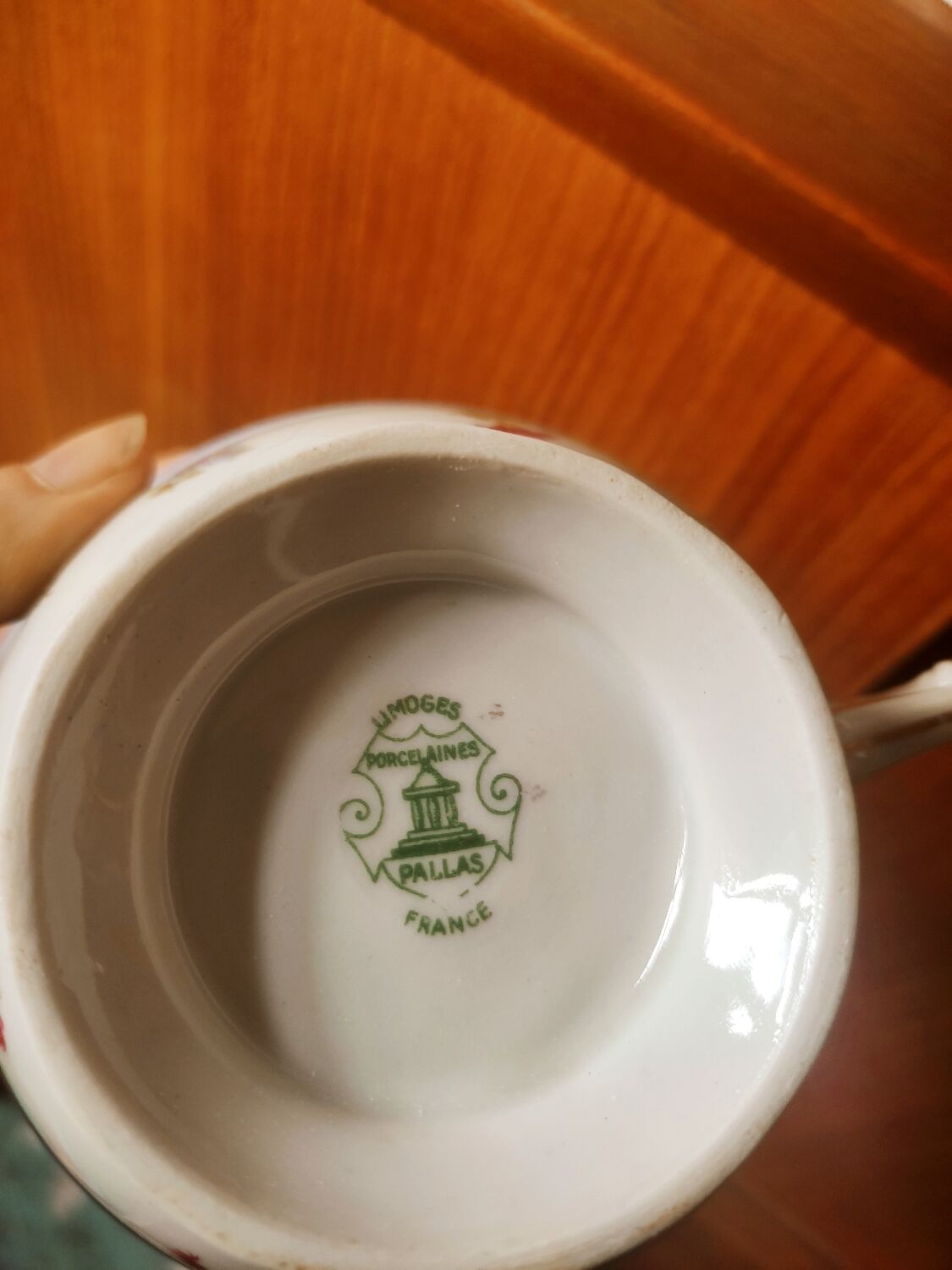 4 tea cups or chocolate in Limoges porcelain