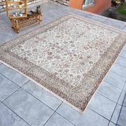 Tapis Oushak beige anatolien au sol sku 2781