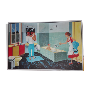 Affiche 60x90cm La salle de bain,