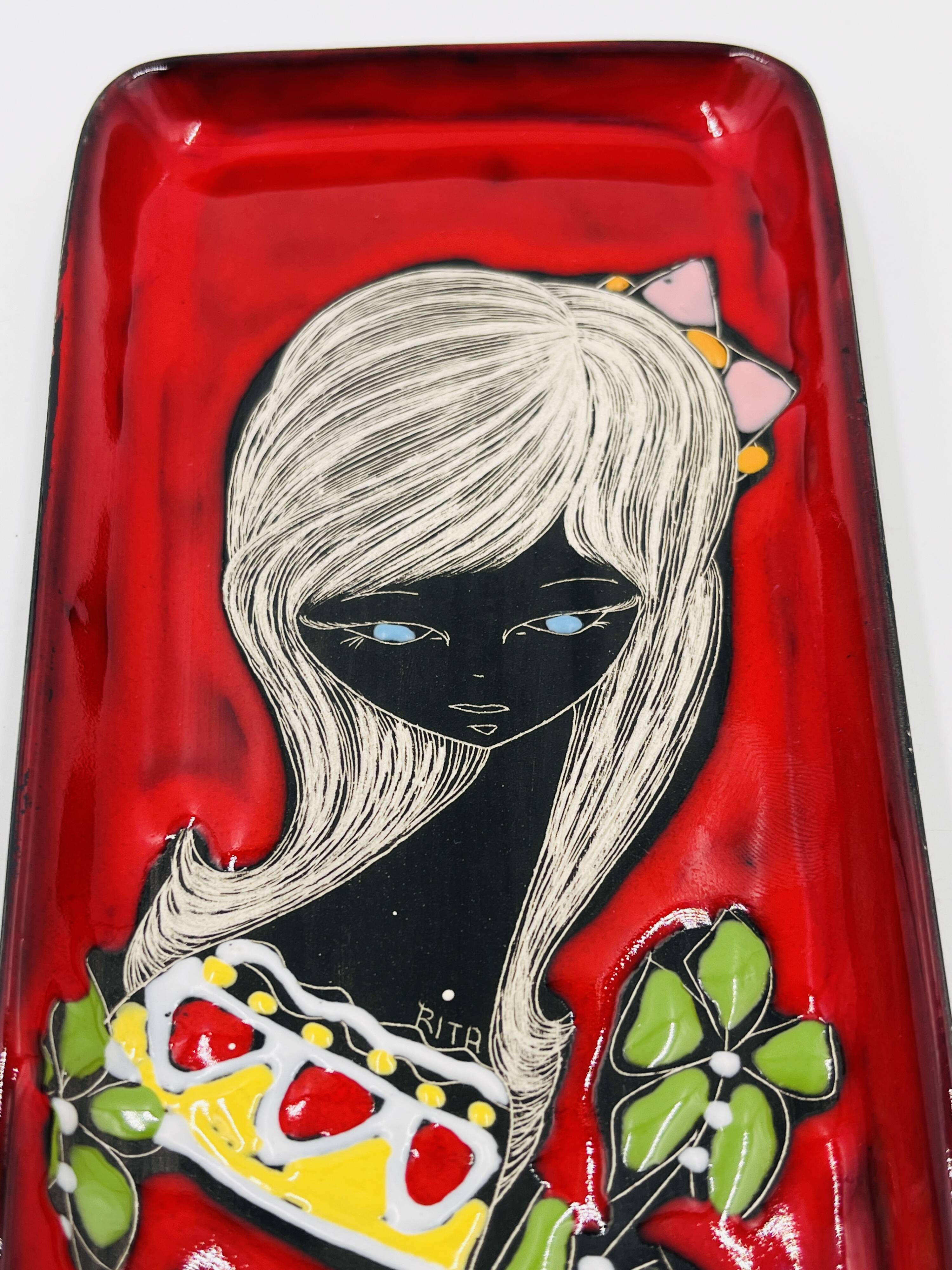 San Marino catchall tray signed Rita