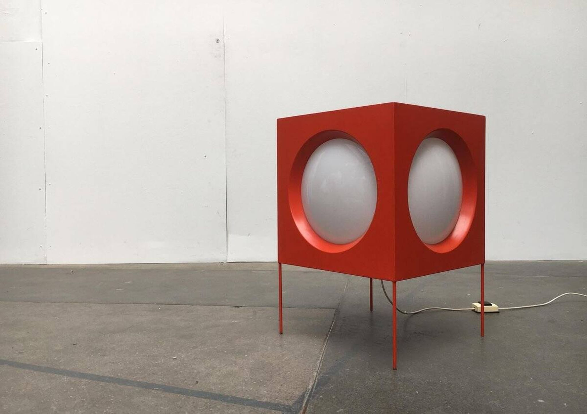 Cube Floor Lamp T-267 Swiss Space Age by Carl Moor for BAG Turgi, 1960s