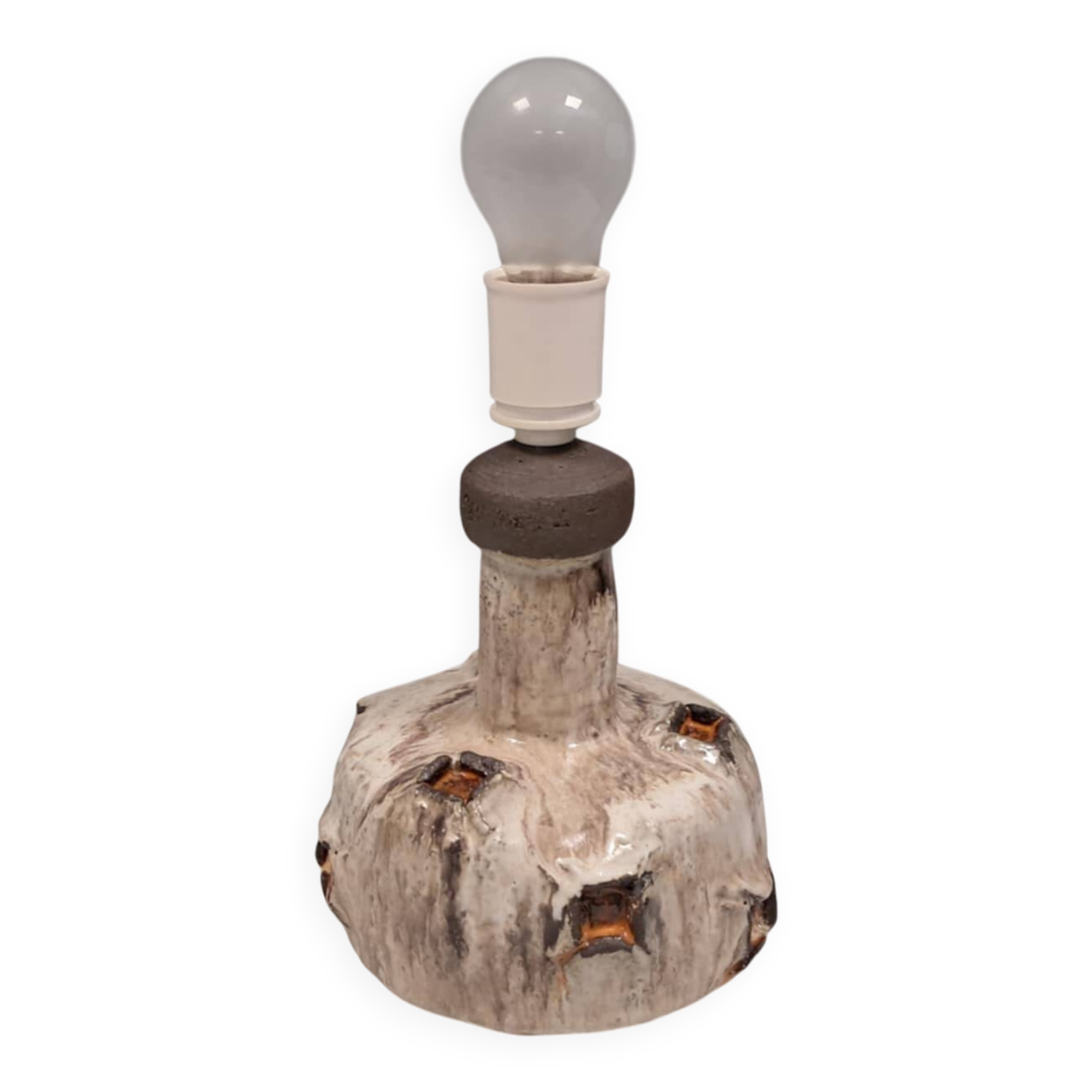 Danish ceramic table lamp from Samsø ceramics 1970-80s