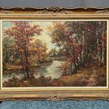 M. van Eys “River landscape”. Oil on canvas.