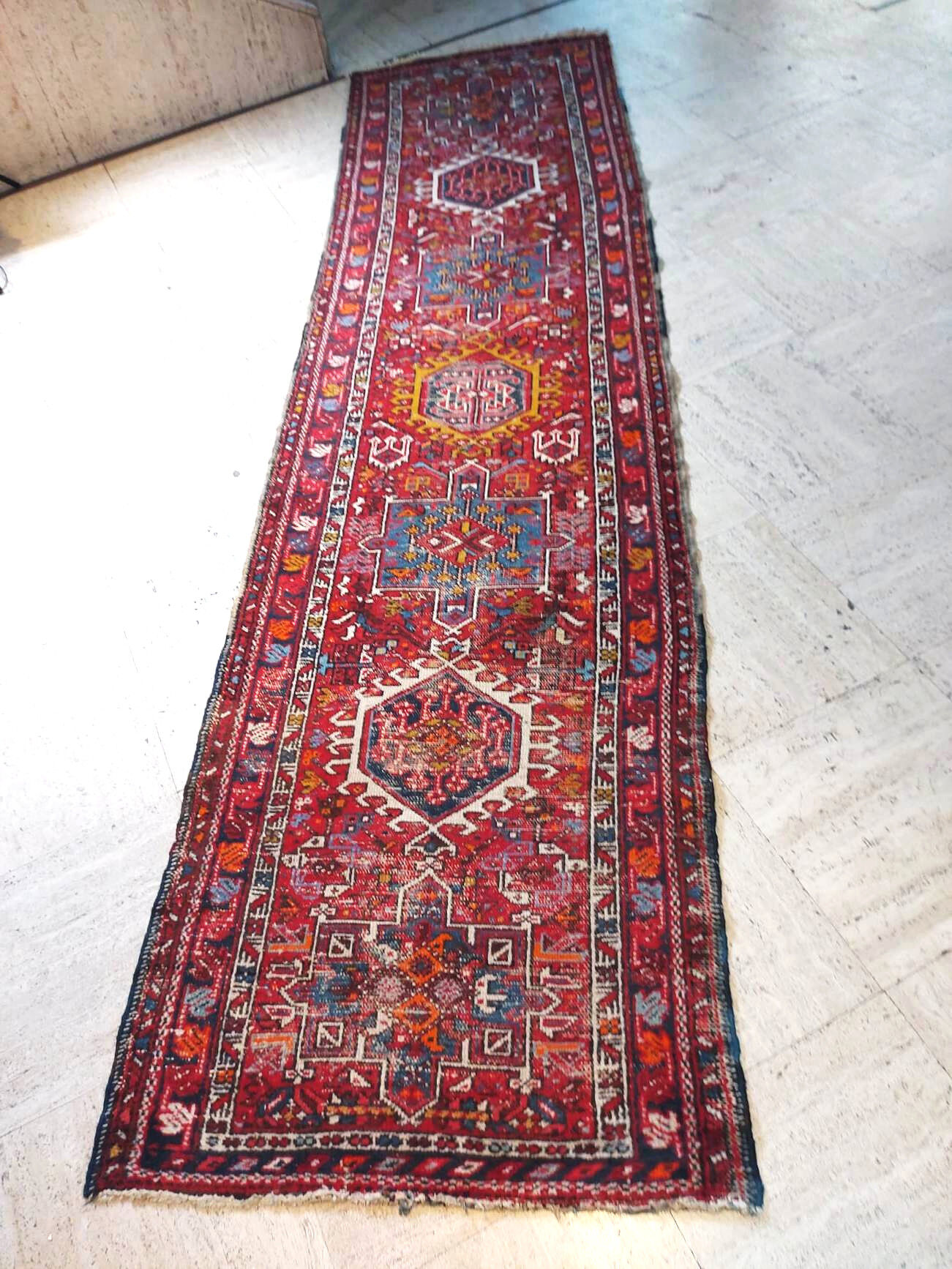 Kazak runner rug, early 20th century.