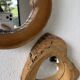 Set de 4 miroirs organiques brutalistes en bois années 50