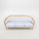 Sofa and its sky blue armchair by Bertil Fridhagen for Broderna Anderson 1960 Denmark