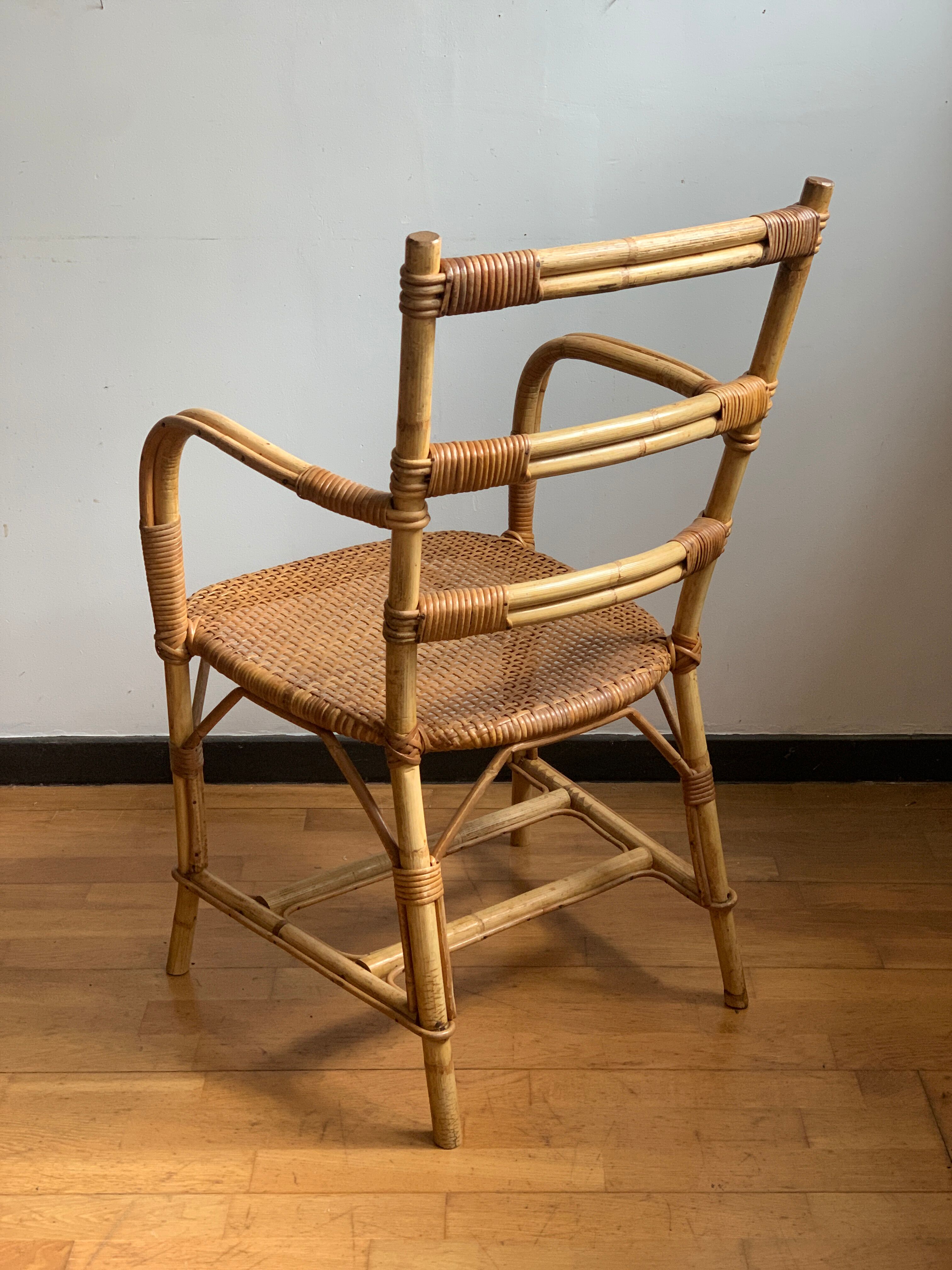 Rattan armchair