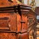 Rome-Vatican Baroque Walnut Chest of Drawers with Bronze Handles, 1600s