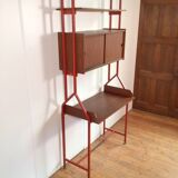 Vintage freestanding wall unit with desk
