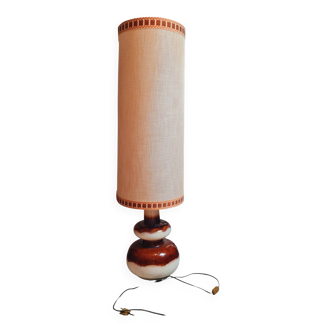Lampe de sol en céramique vintage avec son abat-jour