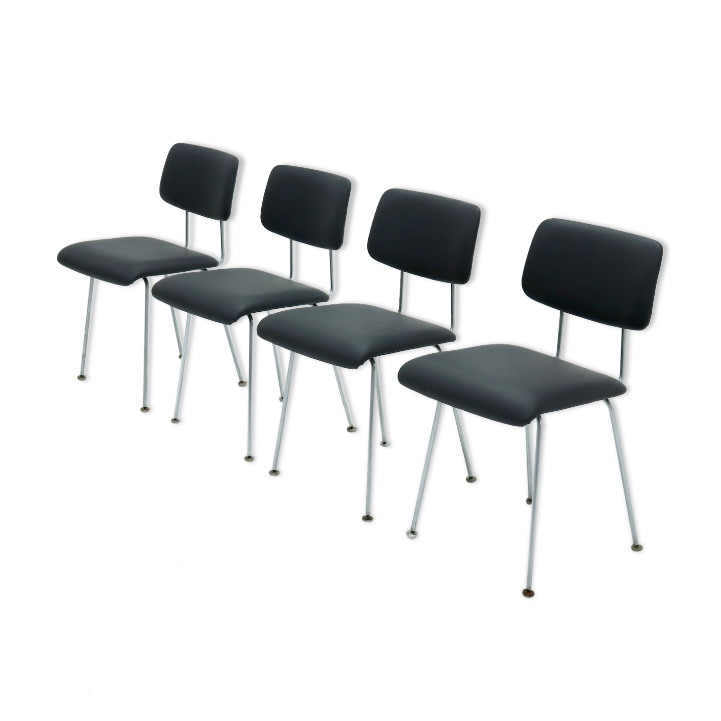 Set of 4 dining chairs Gispen 1263 by AR Cordemeijer 1960