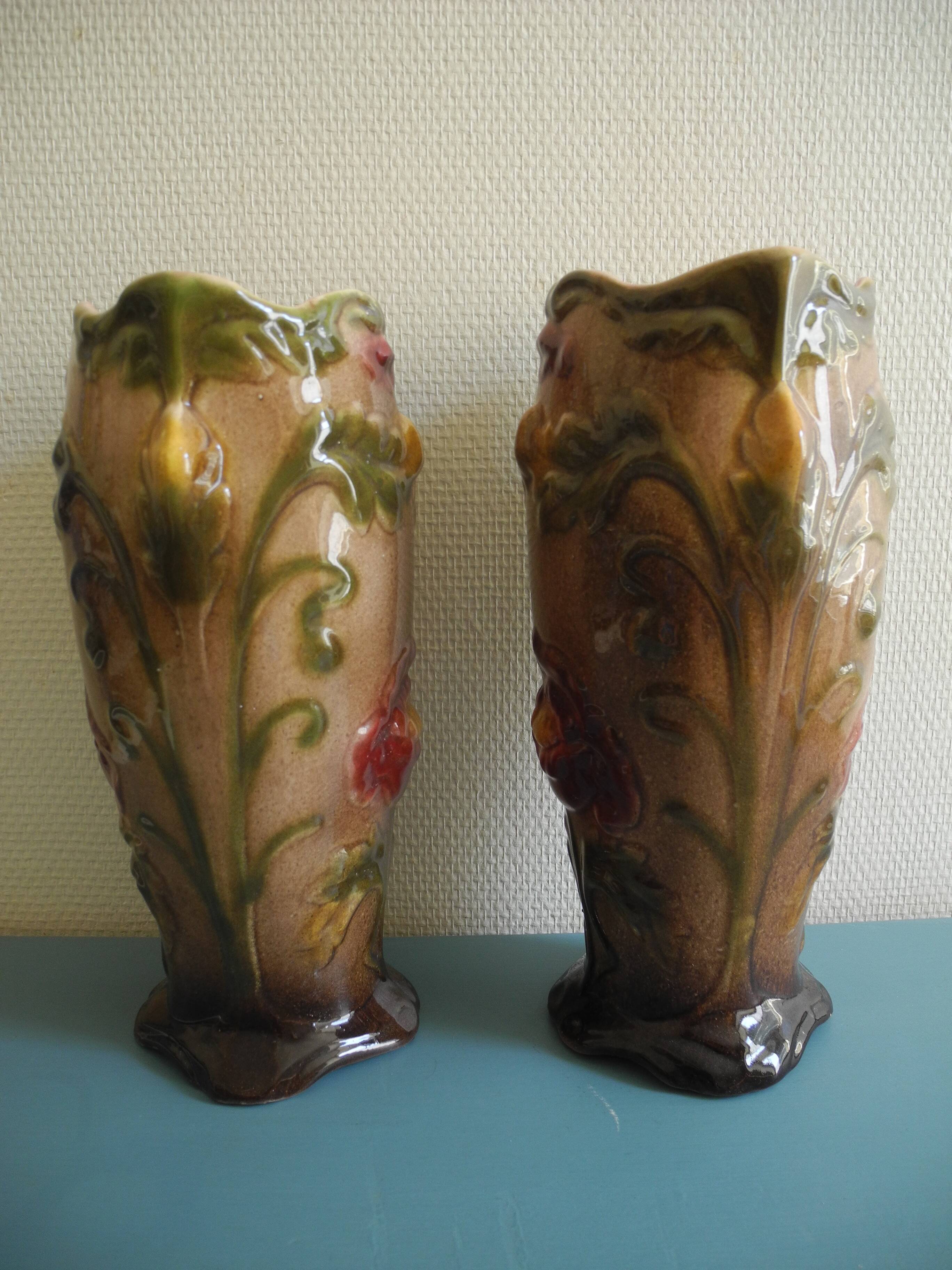 earthenware trim barbotine planter vases french fireplace set planter