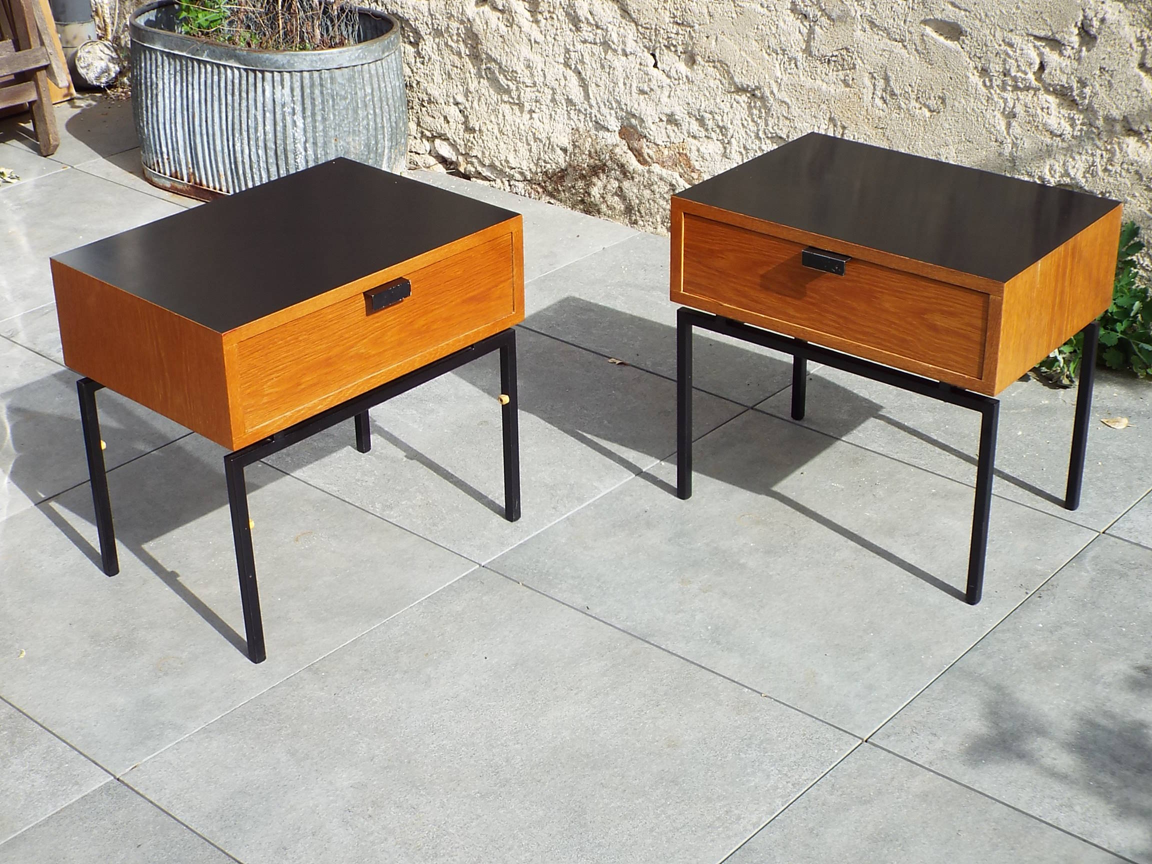 Pair of 60s bedside tables