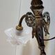 Art Nouveau wall light in bronze and glass paste - early 20th century