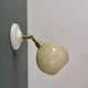 Vintage glass globe wall light in pale yellow from Clichy.