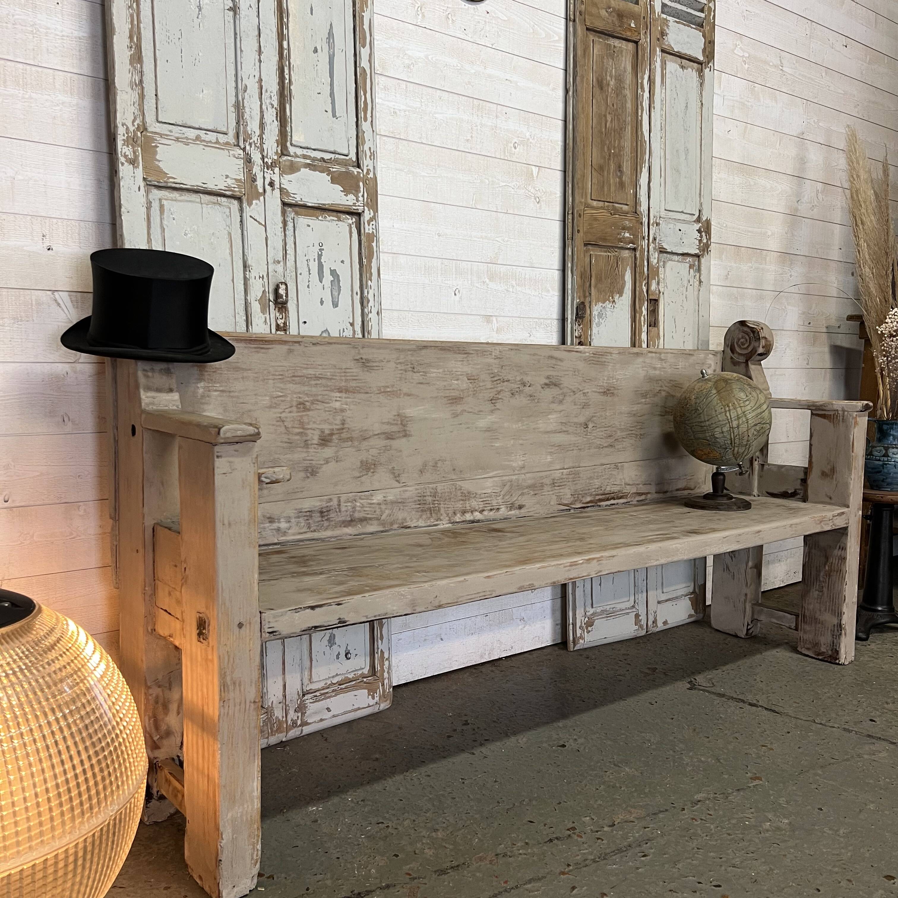 Old weathered country bench