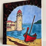 Vintage handmade ceramic illustration