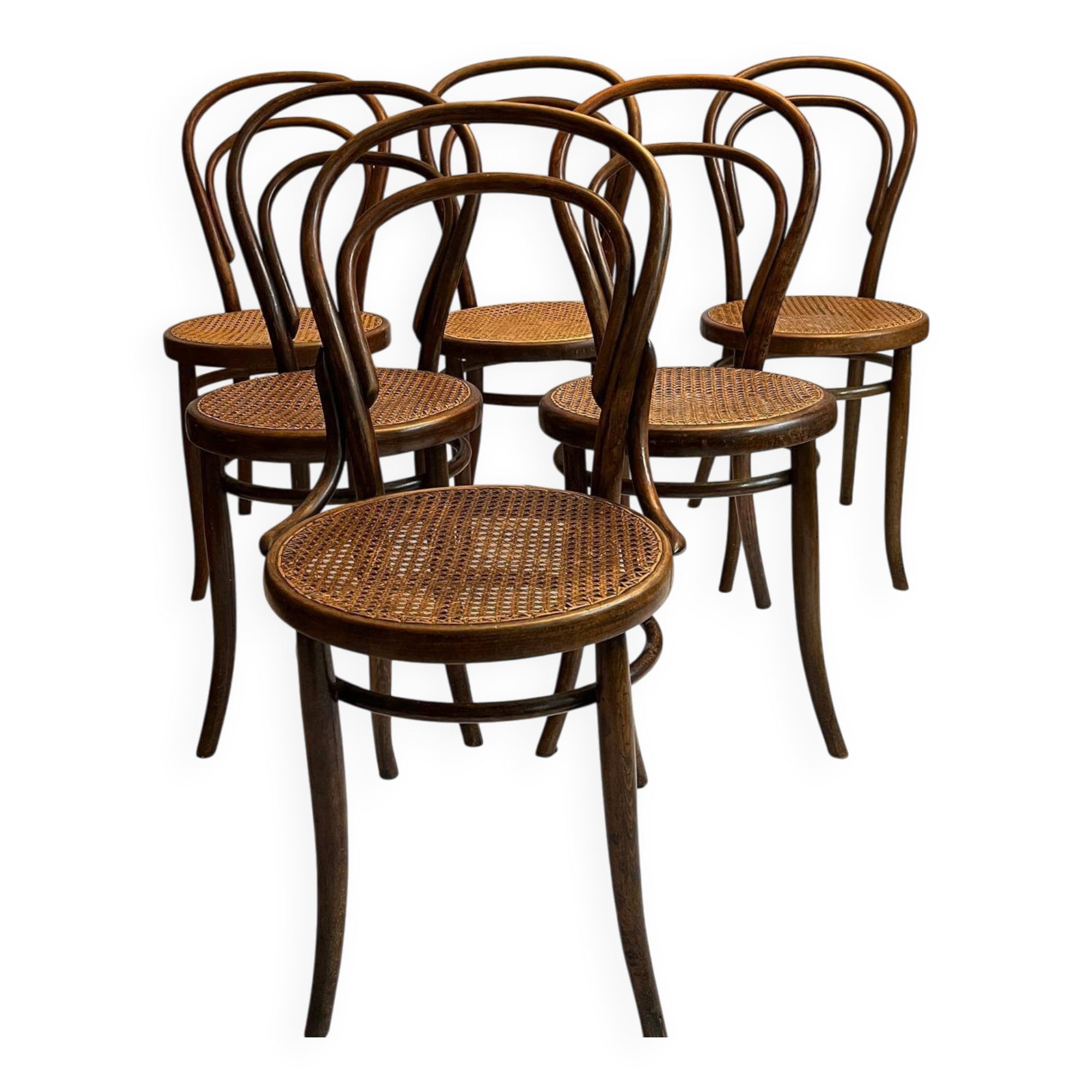 Set of 6 Thonet chairs from the 1930s-40s.