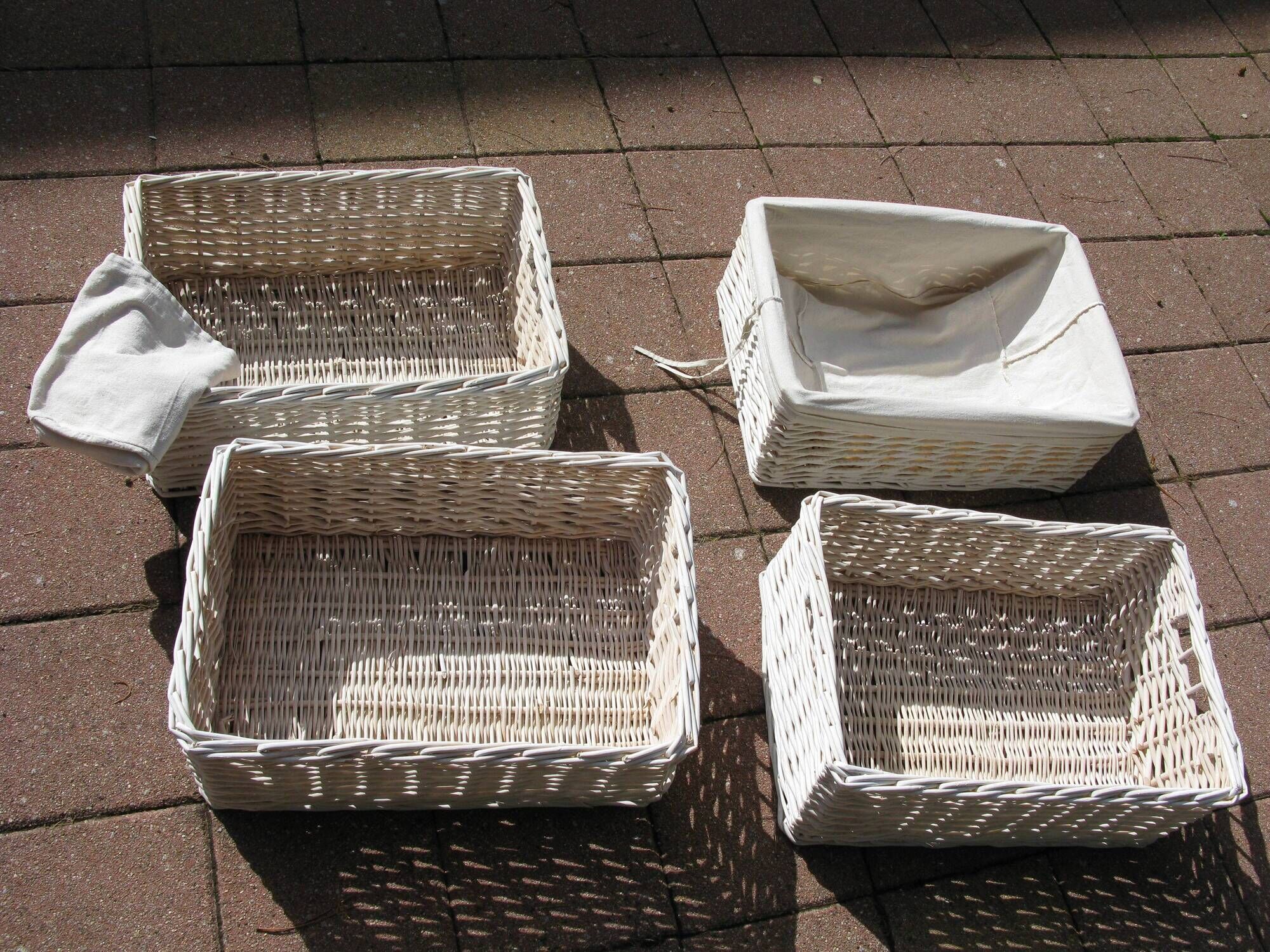 set of 4 large wicker baskets