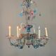 Venetian Rezzonico chandelier in multicoloured Venetian glass circa 1900
