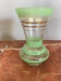 Vintage gold and green granite glass vase