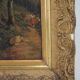 French school 19th - Walkers to a bridge - oil on canvas, framed