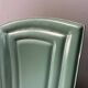 Vintage green leather dining chairs, 1980s - set of 4