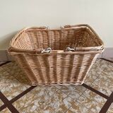Light beige wicker basket