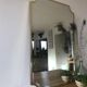 Brass bevelled mirror, Italy, 60s