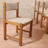 6 Danish Farstrup Scandinavian vintage chairs 1960 solid beech