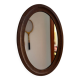 Miroir ovale cadre bois