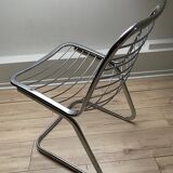 3x Chaises Chromées vintage 70’s