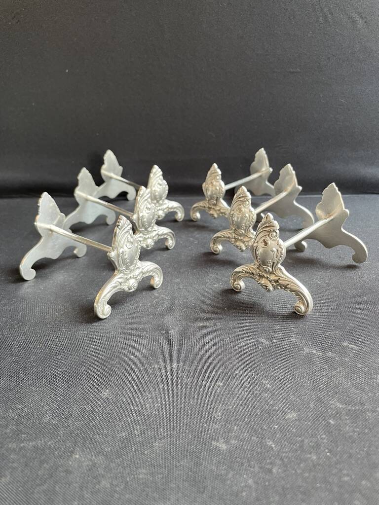 6 Large knife rests – Cailar Bayard – Silver-plated metal