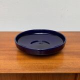 Dark blue pottery bowl from West Germany from the mid-century, 1960s.