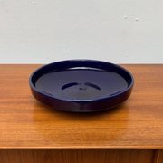 Dark blue pottery bowl from West Germany from the mid-century, 1960s.