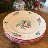 Service 6 plates Luneville collection lamp lamps