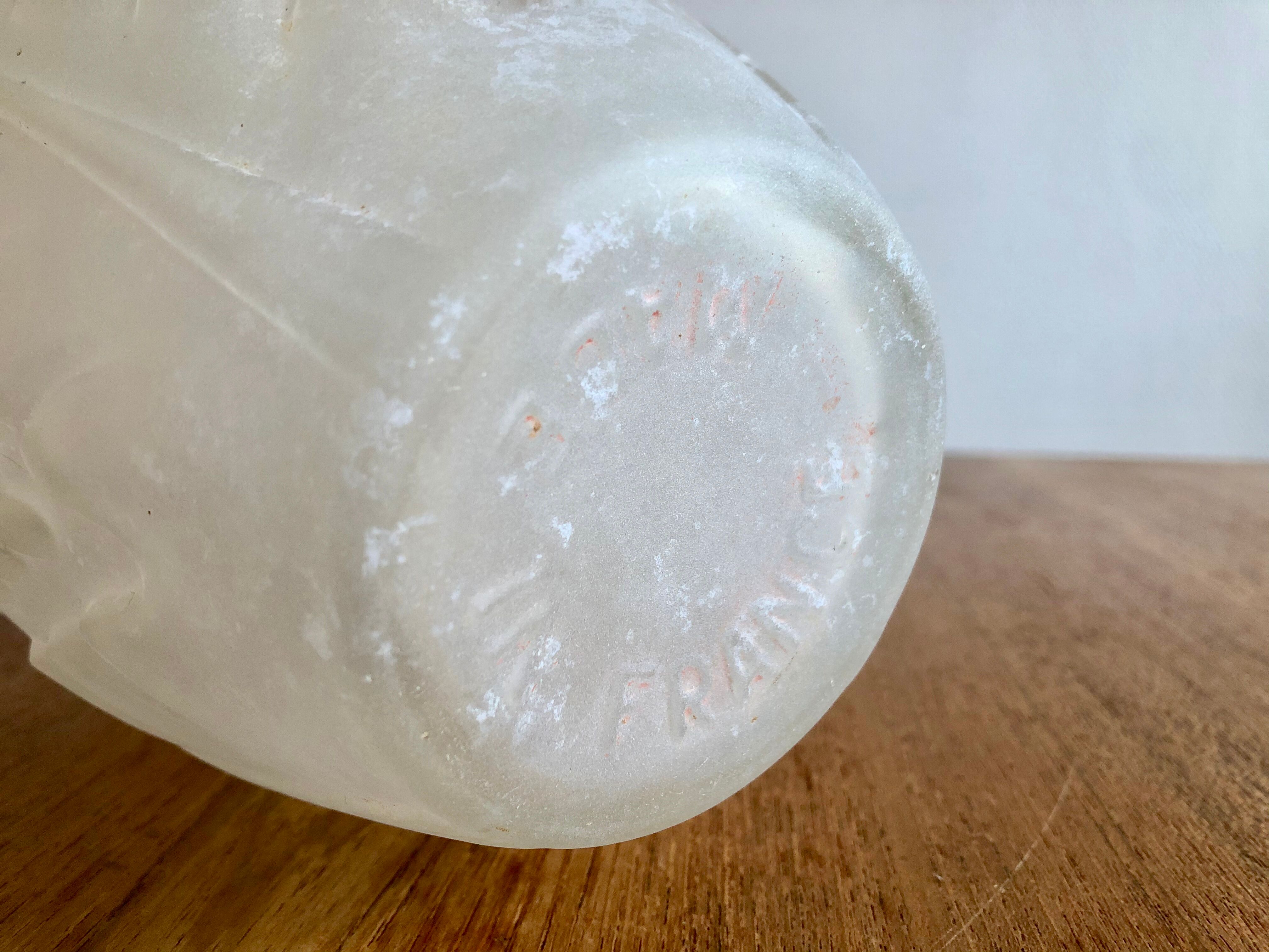 Vase art déco verre dépoli