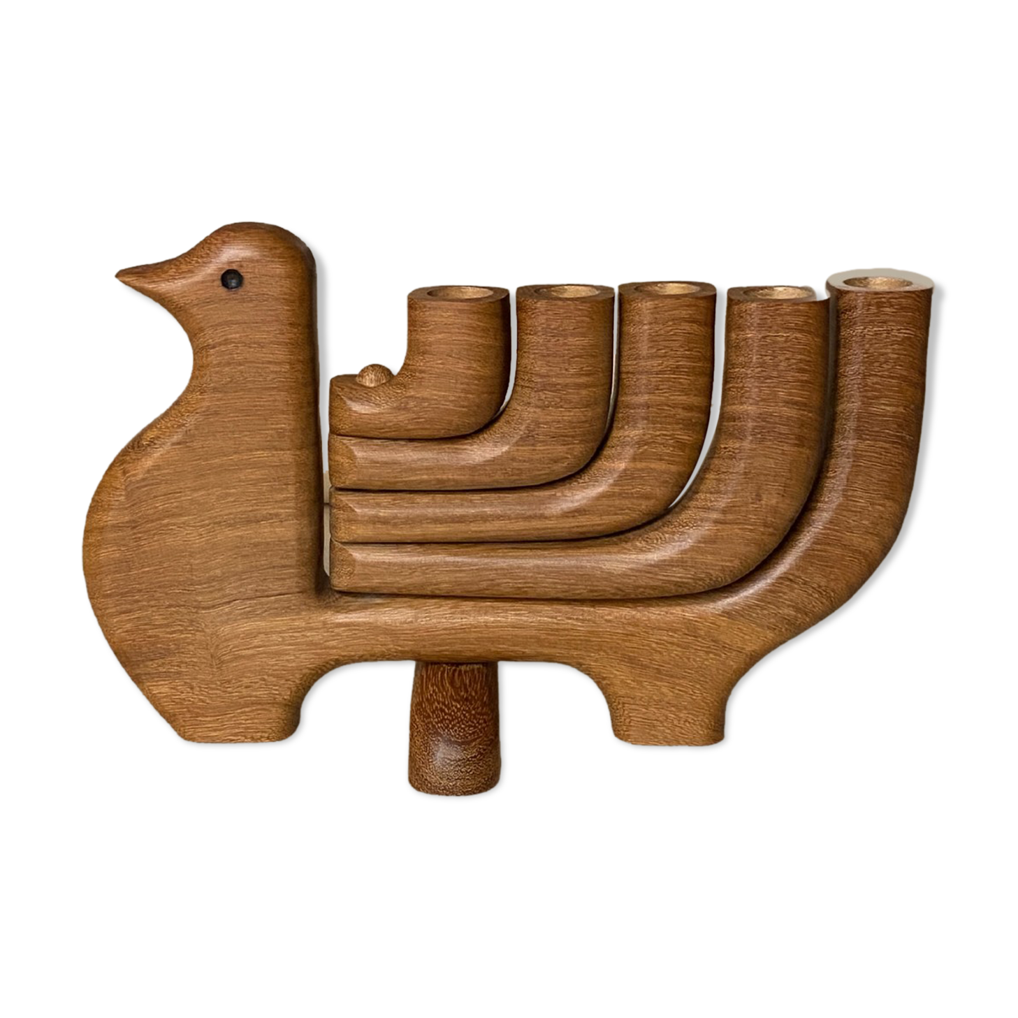 Wooden candle holder Colombe