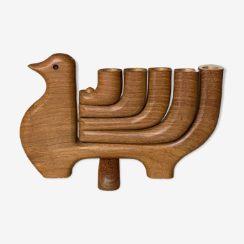 Wooden candle holder Colombe