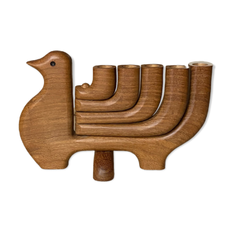 Wooden candle holder Colombe