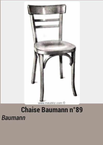 Lot of 4 bistro chairs stamped Baumann