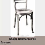 Lot of 4 bistro chairs stamped Baumann