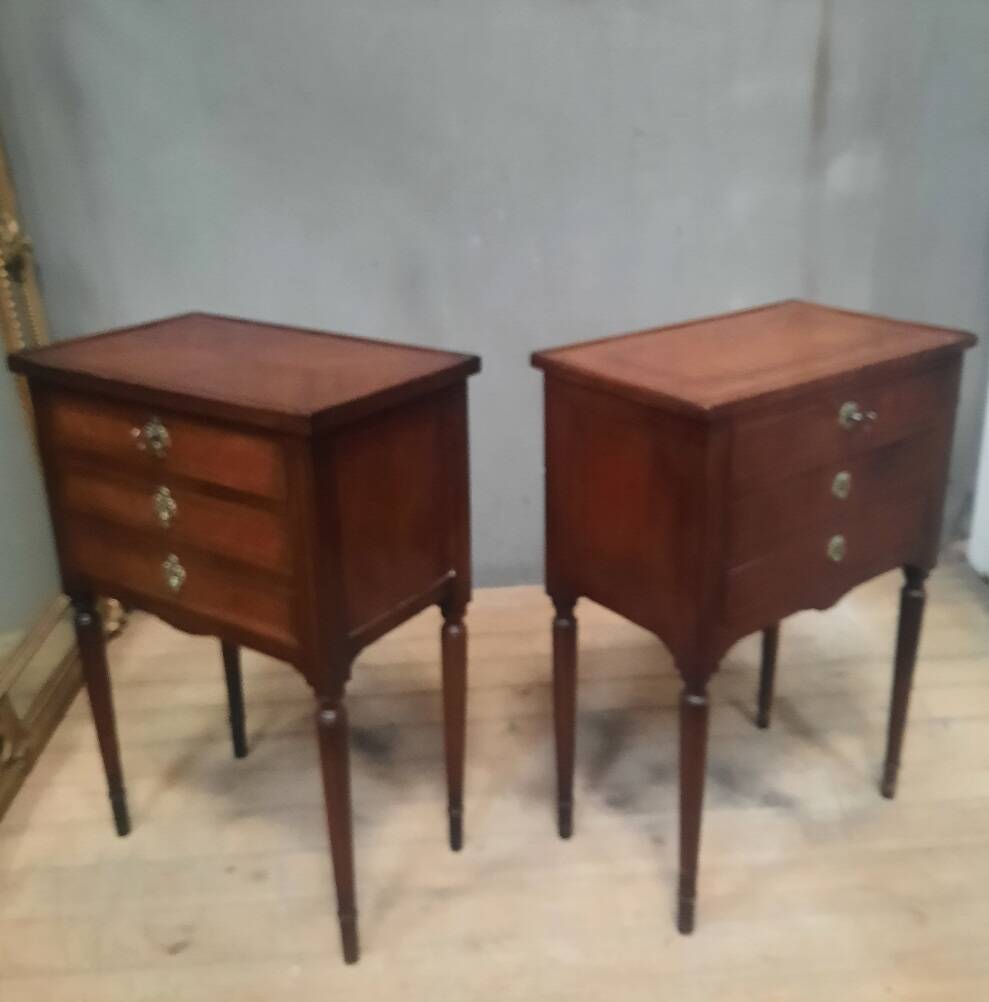 Louis XVI style bedside table from the nineteenth century.