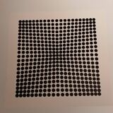Vasarely silkscreen print - "Deep Kinetics" - 3D Illusion & Black and White