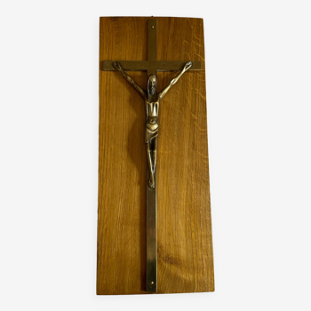 Crucifix bois métal